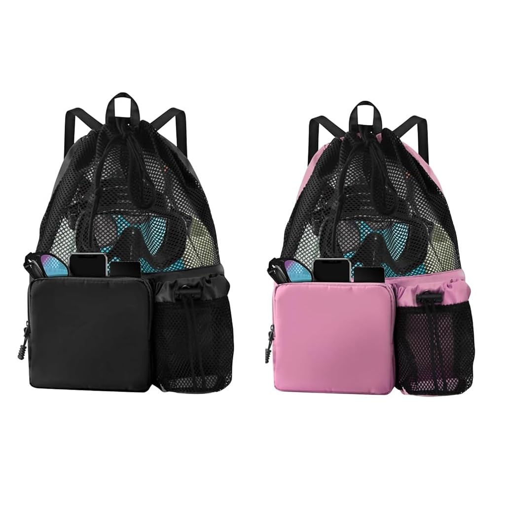 Gym Bag Backpack for Women and Kids with Quick Dry Mesh Fabric | Lightweight Drawstring Sports Bag