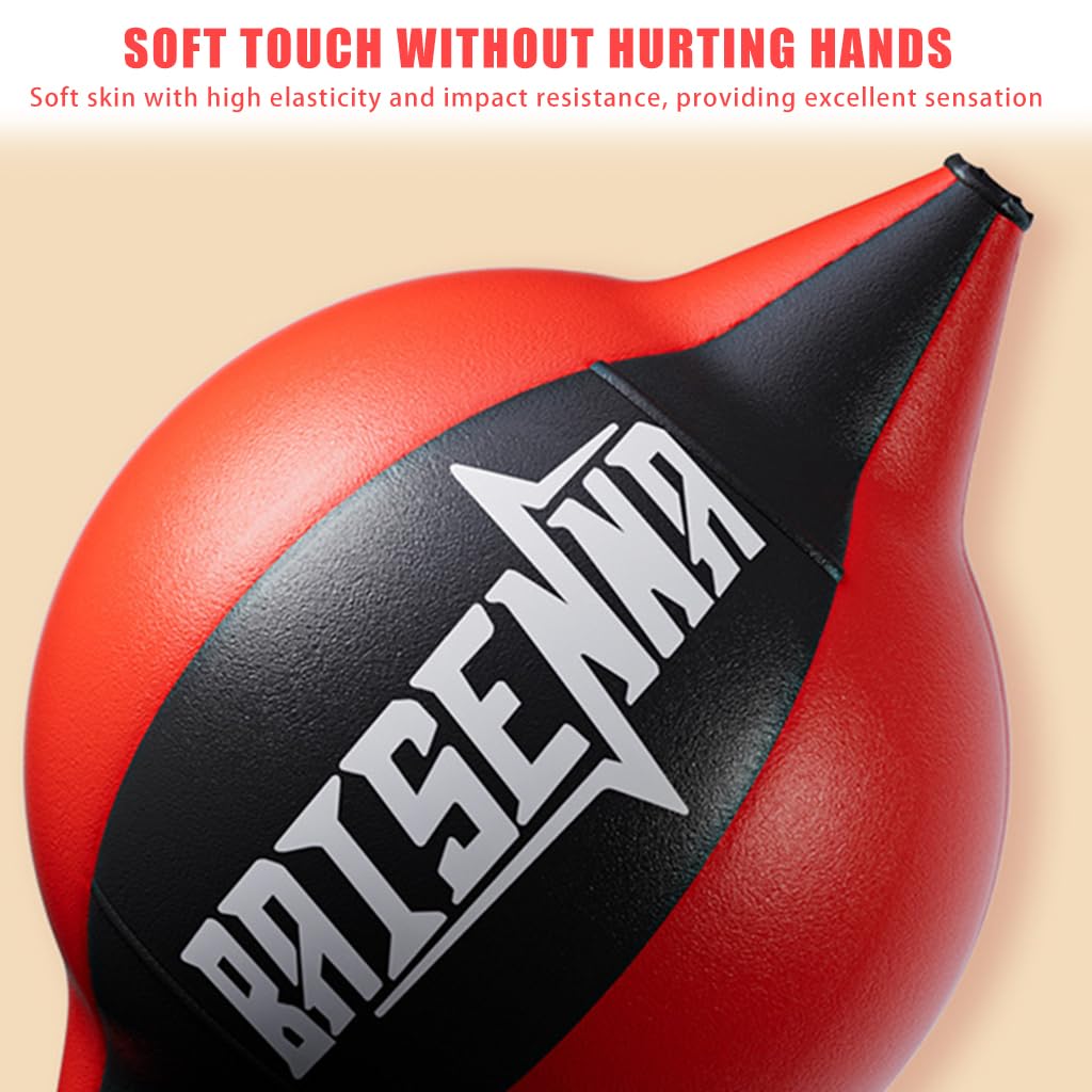 Proberos Boxing Training Ball Kit for Agility and Reaction Practice with Elongated PU Speed Bag and Stretchy Lines | Includes Hand Pump and Hooks