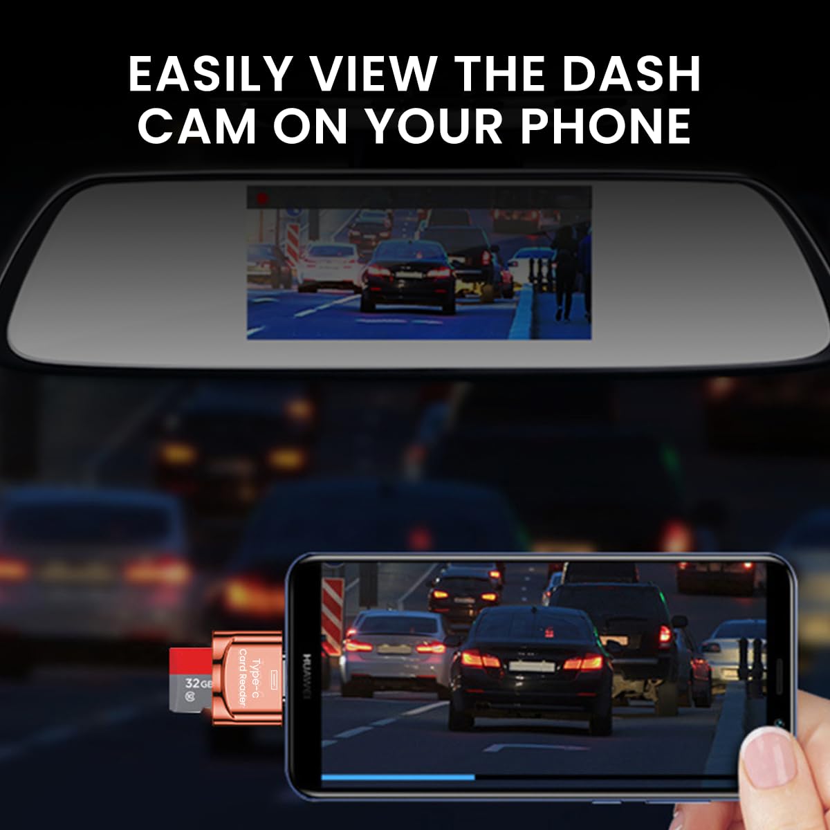 Verilux Micro SD Card Reader for Laptops and MacBook with Keychain USB C OTG | 3PCS