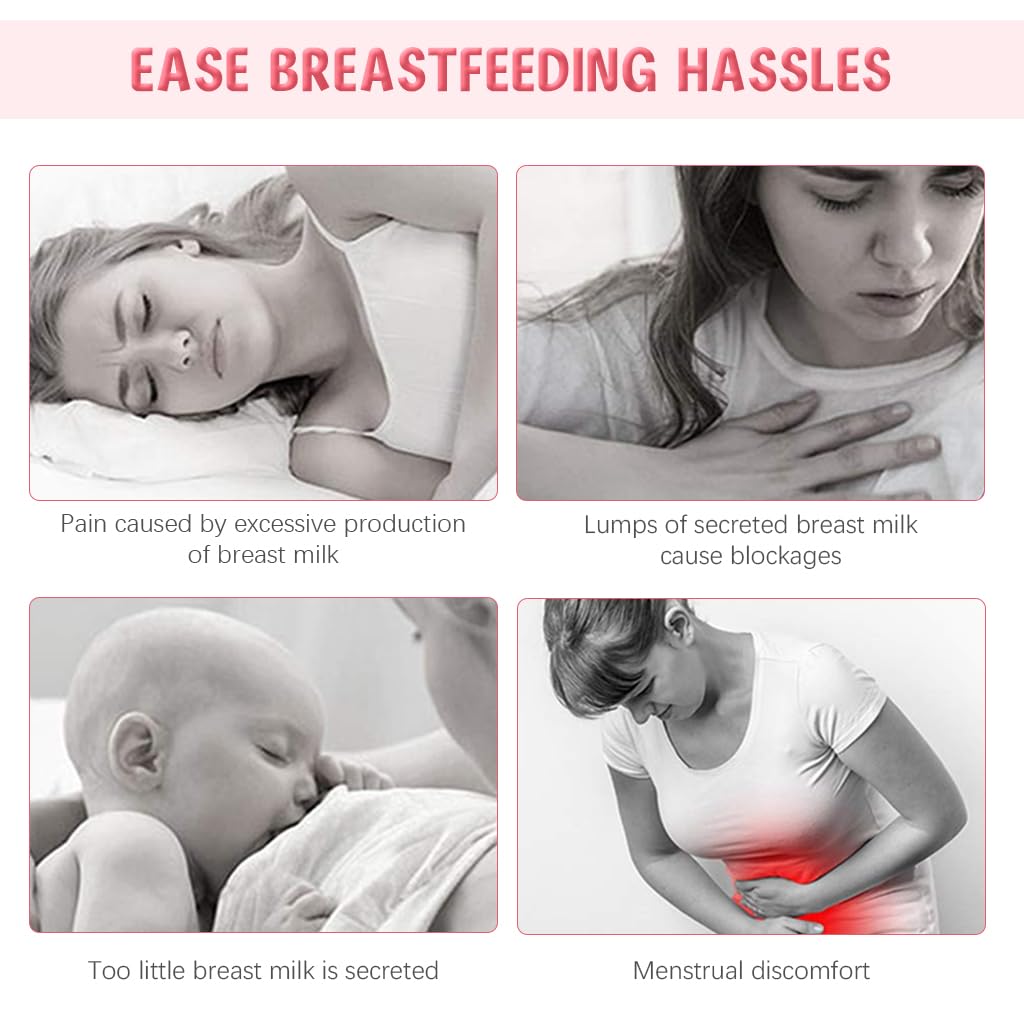 SNOWIE SOFT Breast Therapy Pads for Breastfeeding Relief with Reusable Pink Gel | 2 Pack