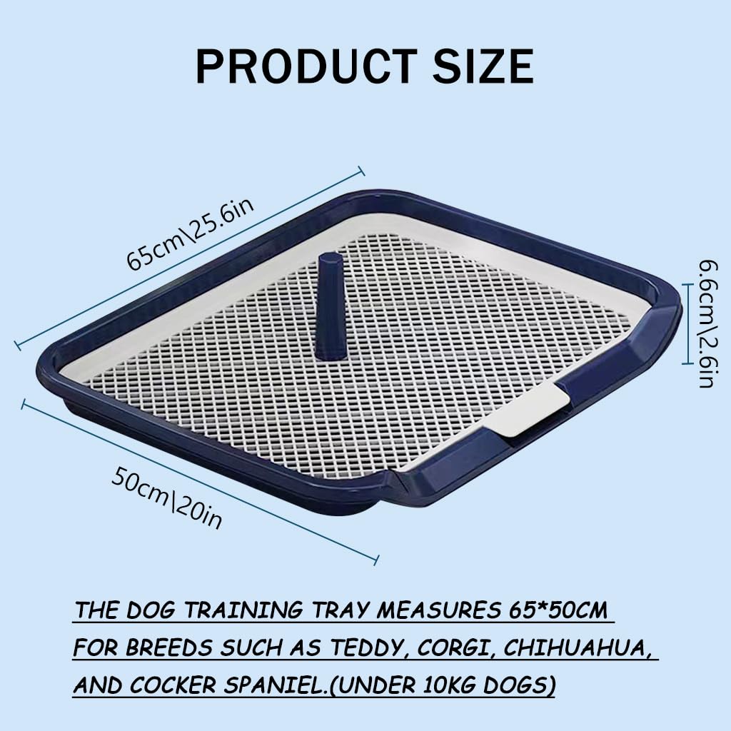 HASTHIP Dog Toilet for Small and Medium Dogs featuring Removable Mesh Grate 65 x 50 cm | Easy Cleanup