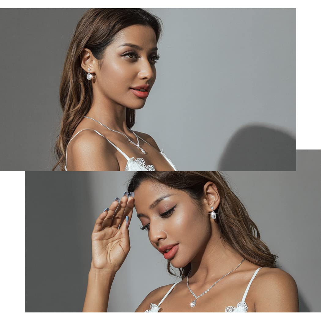 SANNIDHI Necklace Set for Women featuring Rhinestone Choker and Crystal Earrings | Costume Jewelry