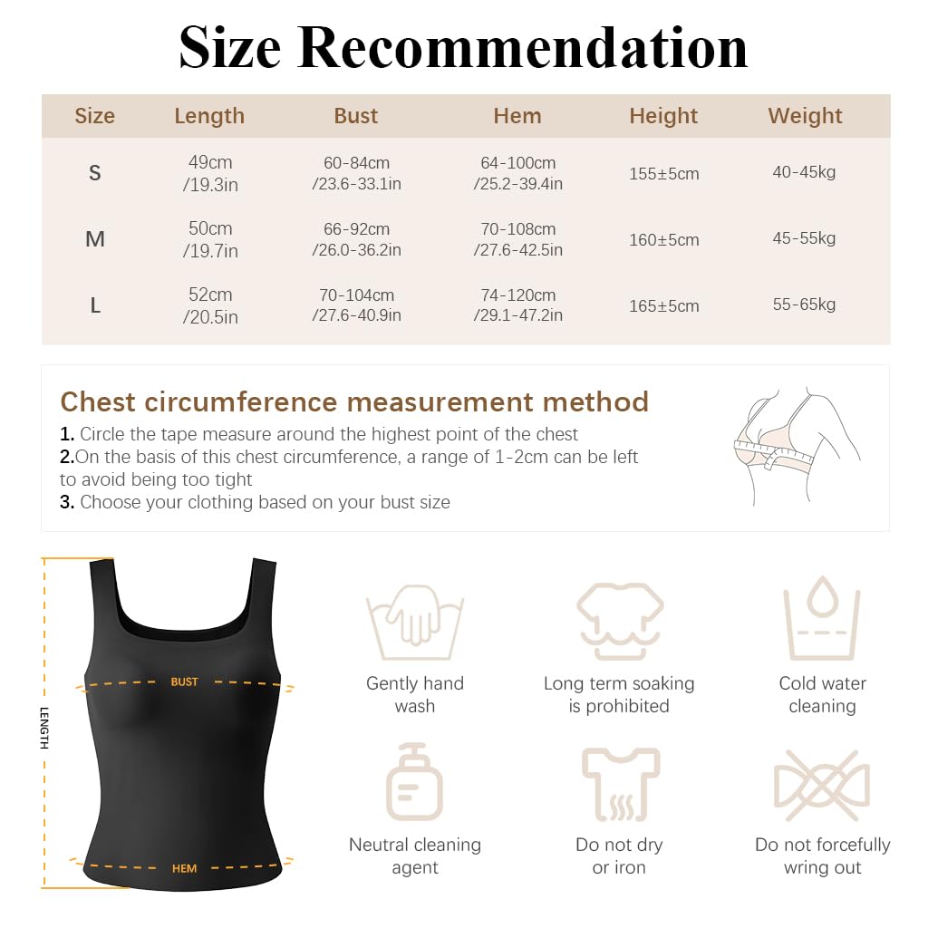 SANNIDHI Women's Shelf Bra Camisole Tops with Double Layer Support and Breathable Cotton | Versatile Black Sleeveless Tank for Everyday Comfort