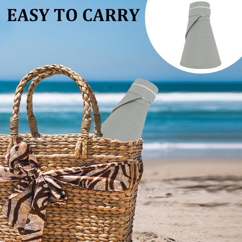 GUSTAVE Hats for Women with 360° UV Protection and Detachable Neck Flap | Grey Summer Cap