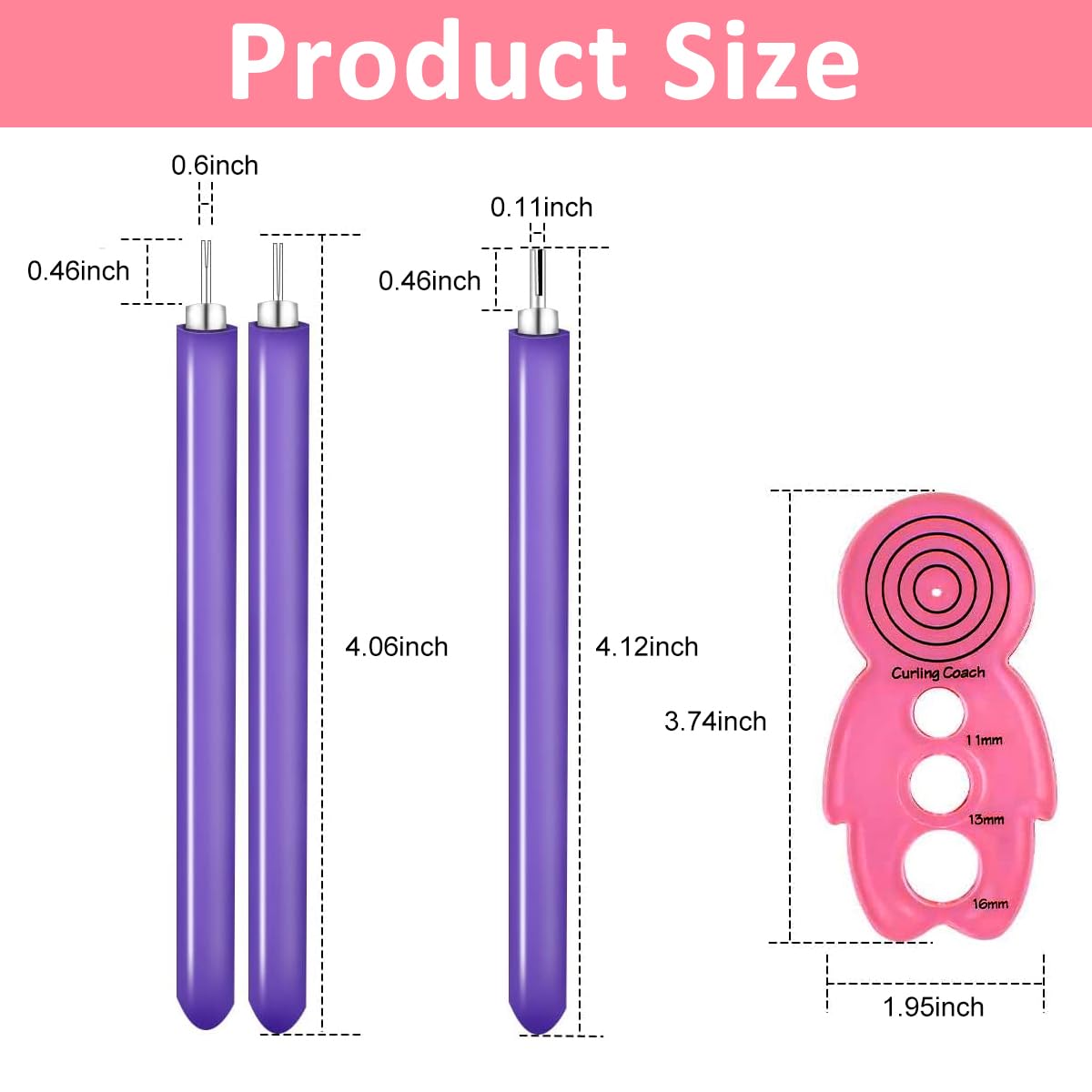 HASTHIP Quilling Tools Kit with 24PCS Slotted Needle Pens and Curling Board for Paper Crafts