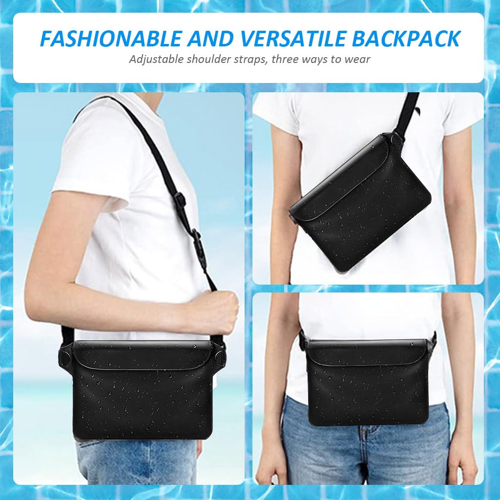 GUSTAVE Waterproof Mobile Pouch for Kayaking and Boating with Triple Seal & PVC Material | Fits 7 Inch Phones