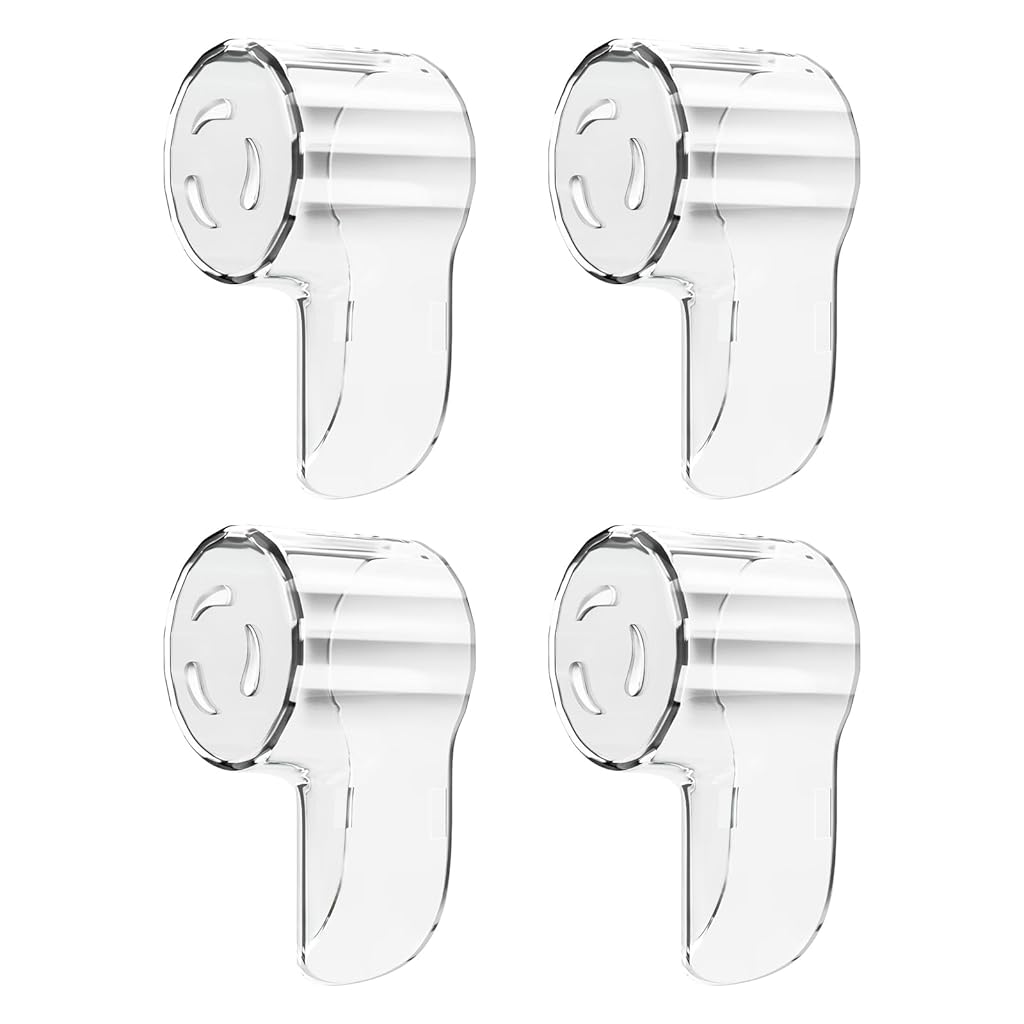 ZIBUYU® Compatible with OralB Electric Toothbrush, 4pcs Clear Toothbrush Head Covers Travel Dust Covers, Vented Round-shaped Toothbrush Head, Universal Toothbrush Head Covers Fit iOs/5/6/7/8/9EB