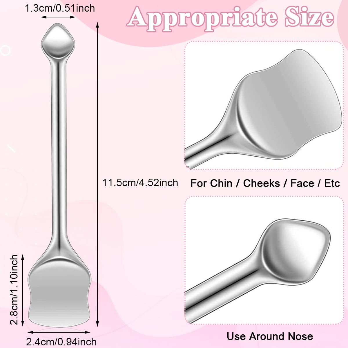 MAYCREATE Pore Prep Tool for Facial Blackhead Removal with Dual Head Stainless Steel | Travel Friendly