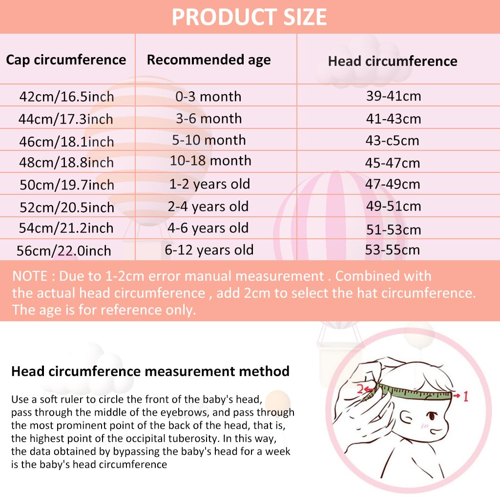 SNOWIE SOFT® Baby Cap 6-12 Months, Adorable Sun Cap for Baby Girl, Summer Hat with Strap Bucket Hat Cute Bow Tie Lace Sun Hat Travel Sun Hat for New Born Baby, Pink