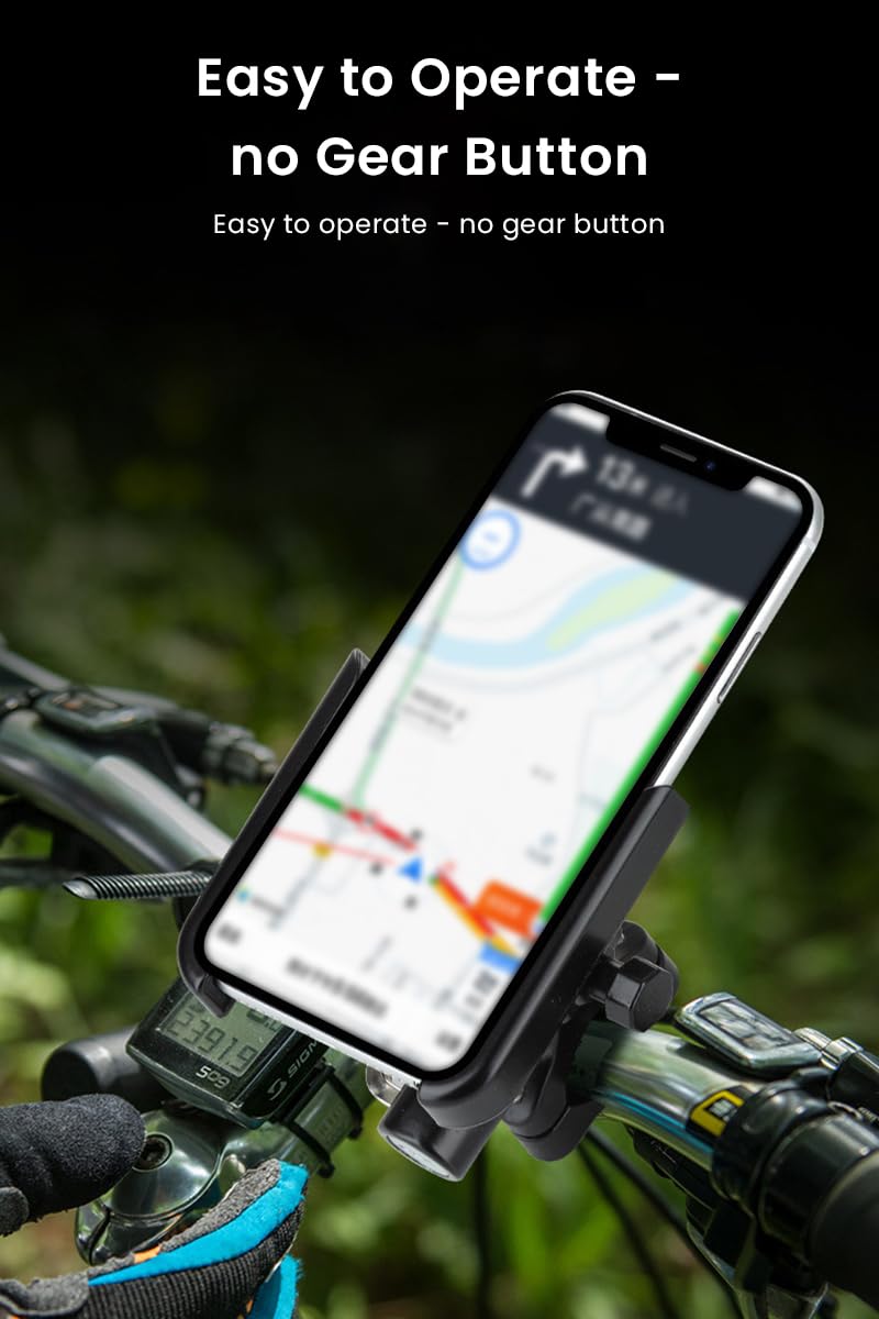 STHIRA Motorcycle Helmet Lock with Phone Holder for 20–33mm Handlebar | Aluminum Alloy