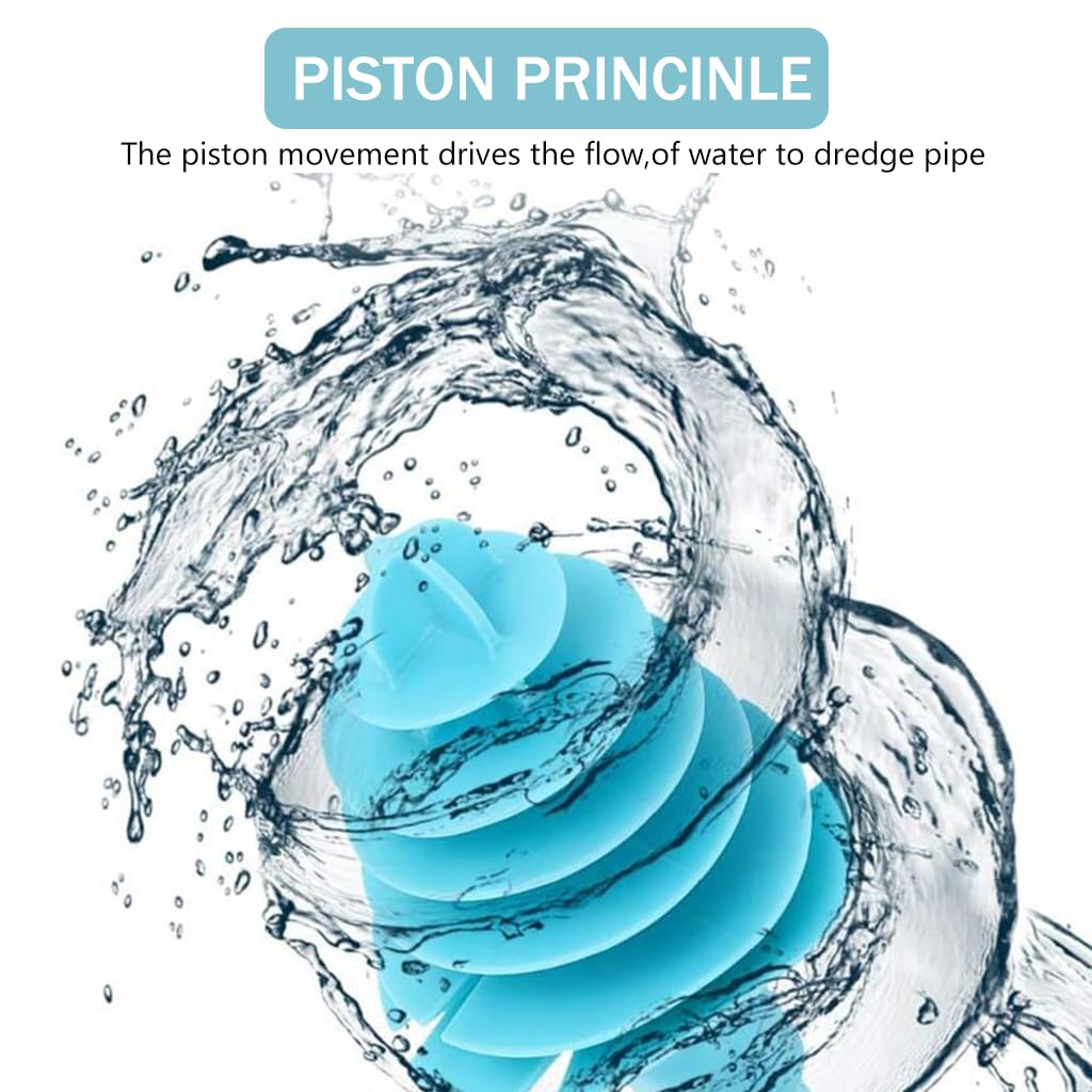 HASTHIP Flexible Toilet Plunger for Siphon-Type Toilets with Bendable Rubber Head and Stainless Steel Handle | Hygienic Deep-Clean Dredge Tool