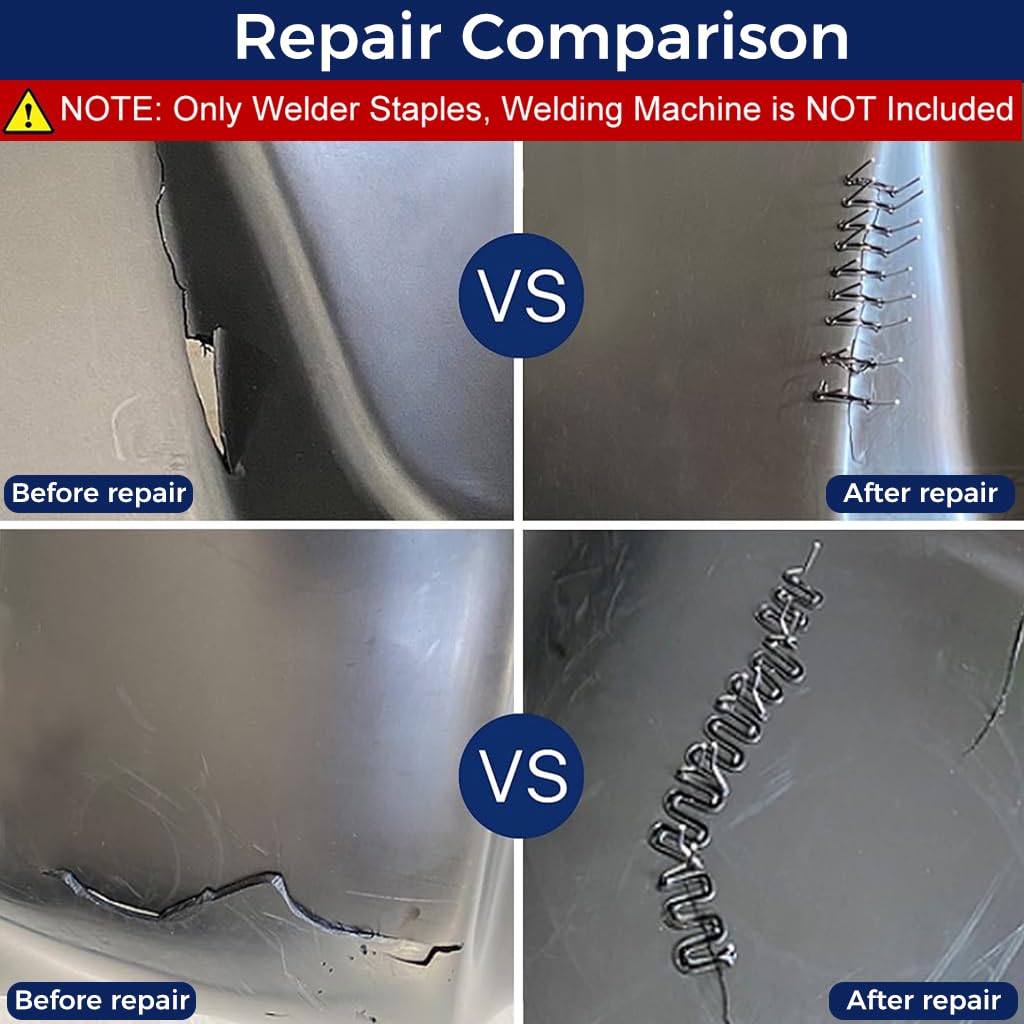 Serplex Plastic Welder Kit for Car Bumper and Kayak Repair with 100W Gun & 800 Staples | Portable DIY Set