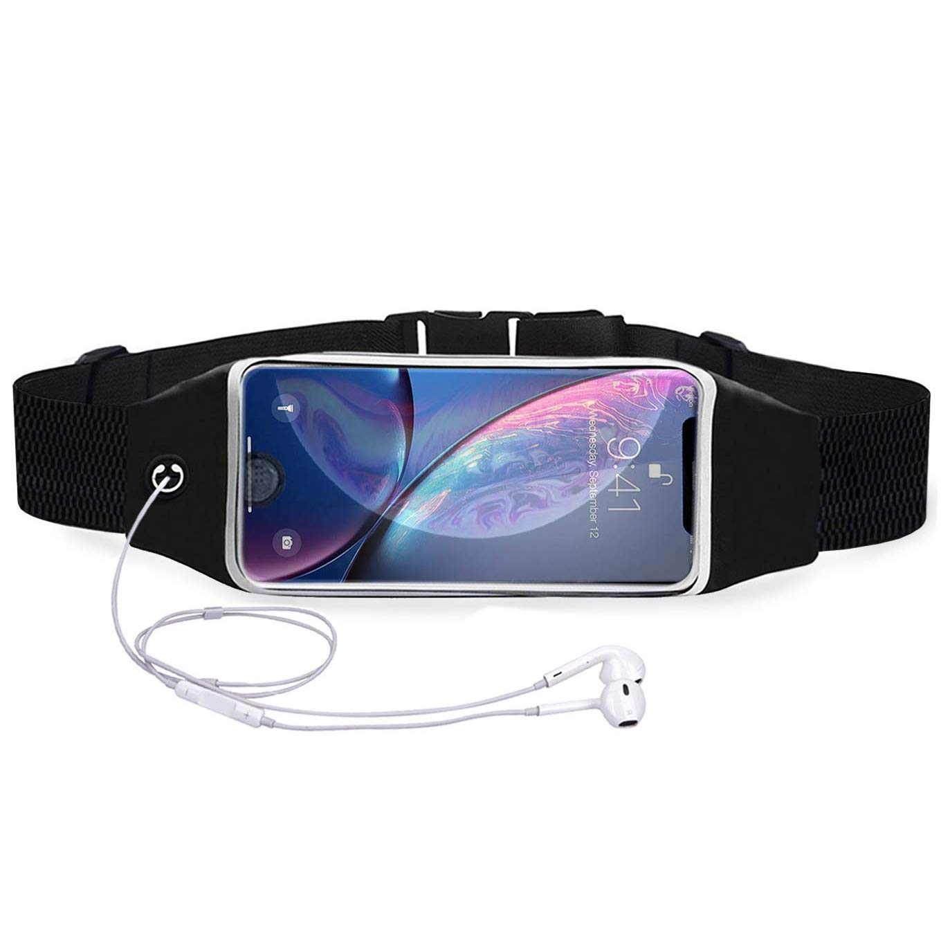 GUSTAVE Belt Bag for Running featuring TPU Touch Screen Window and Lycra Fabric | Fits Phone up to 7 in