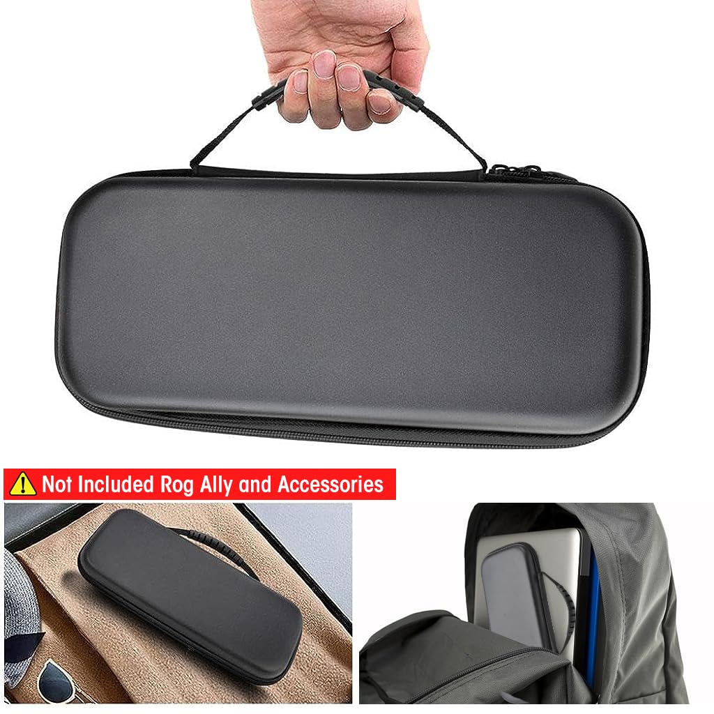 ZORBES Oxford Fabric Carrying Case for Rog Ally Accessories with 10 Cartridge Slots | Waterproof EVA Hard Storage Bag Black 2PCS