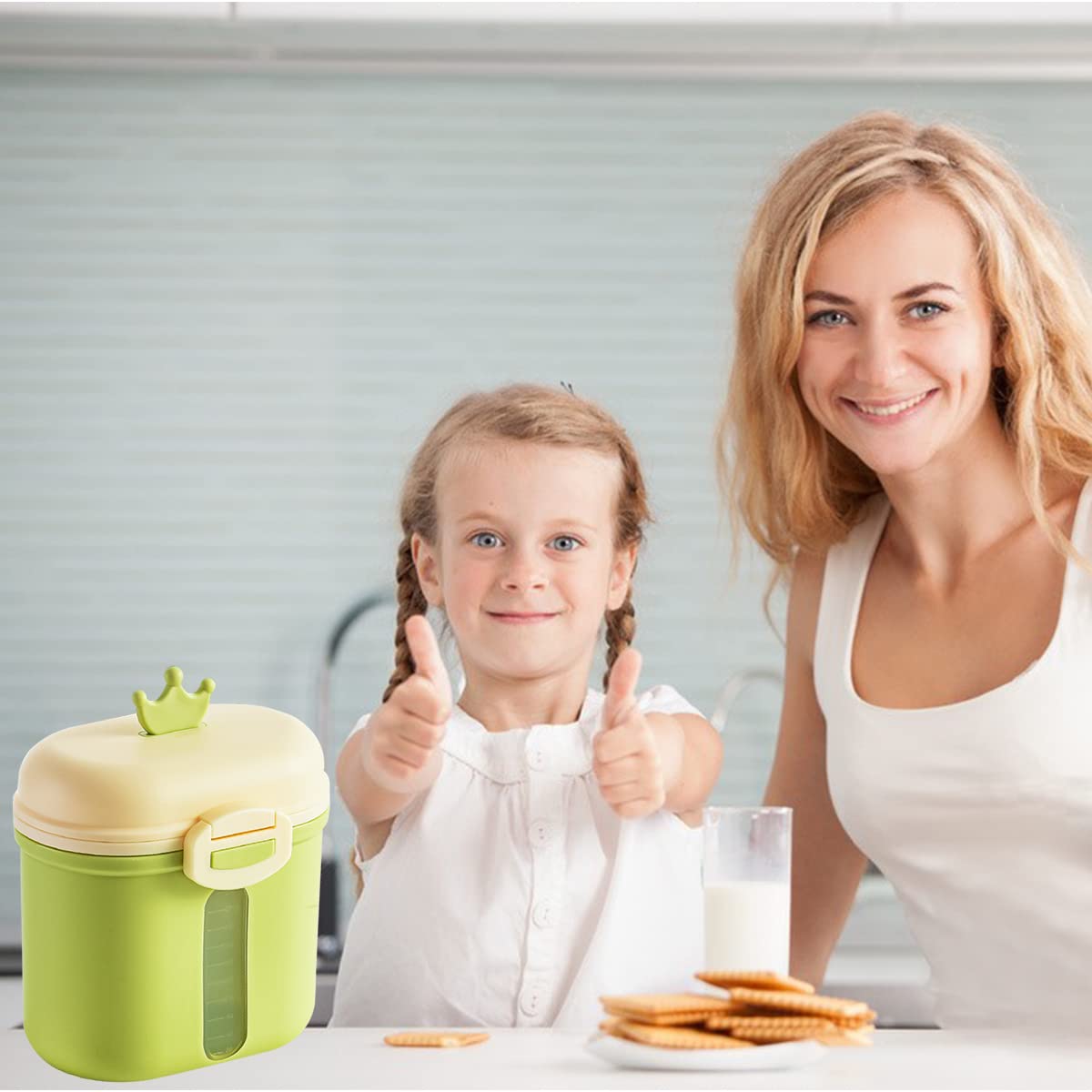 SNOWIE Baby Formula Dispenser 360g for Travel with Double Lid Seal and BPA Free PP | Baby Snack Storage Container