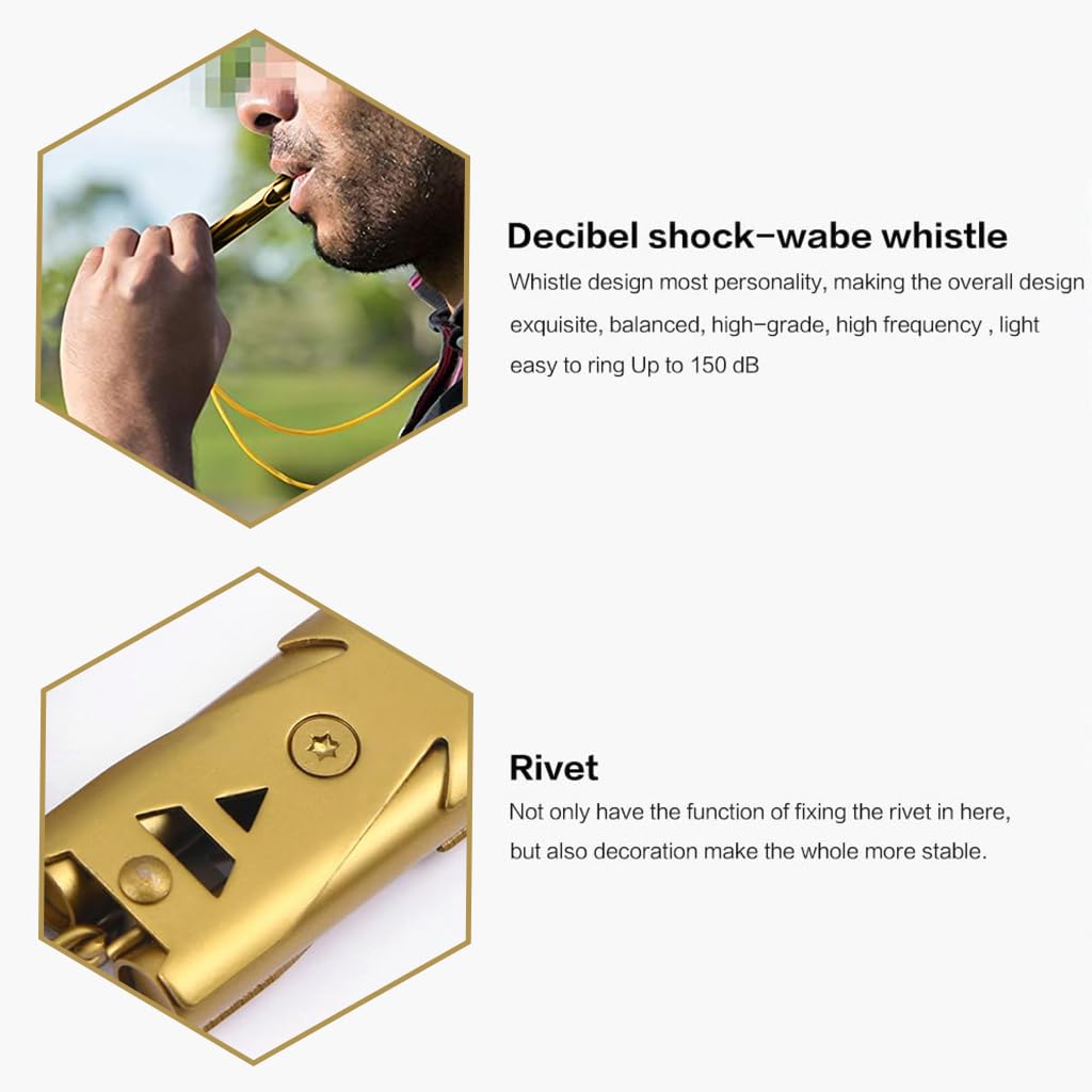 ZIBUYU Emergency Whistles for Outdoor Safety with Keychain and Stainless Steel | 3PCS Set
