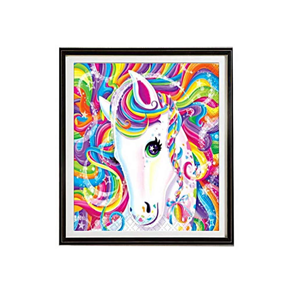 HASTHIP® DIY 5D Unicorn Diamond Painting Kits Full Drill Crystal Rhinestone Embroidery Pictures Arts Craft for Home Wall Decor