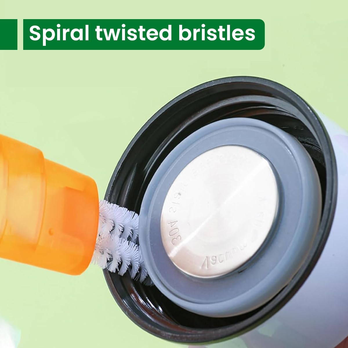 SNOWIE SOFT Baby Bottle Cleaning Brush Kit 5pcs with Dual Head Design and Silicone Bristles