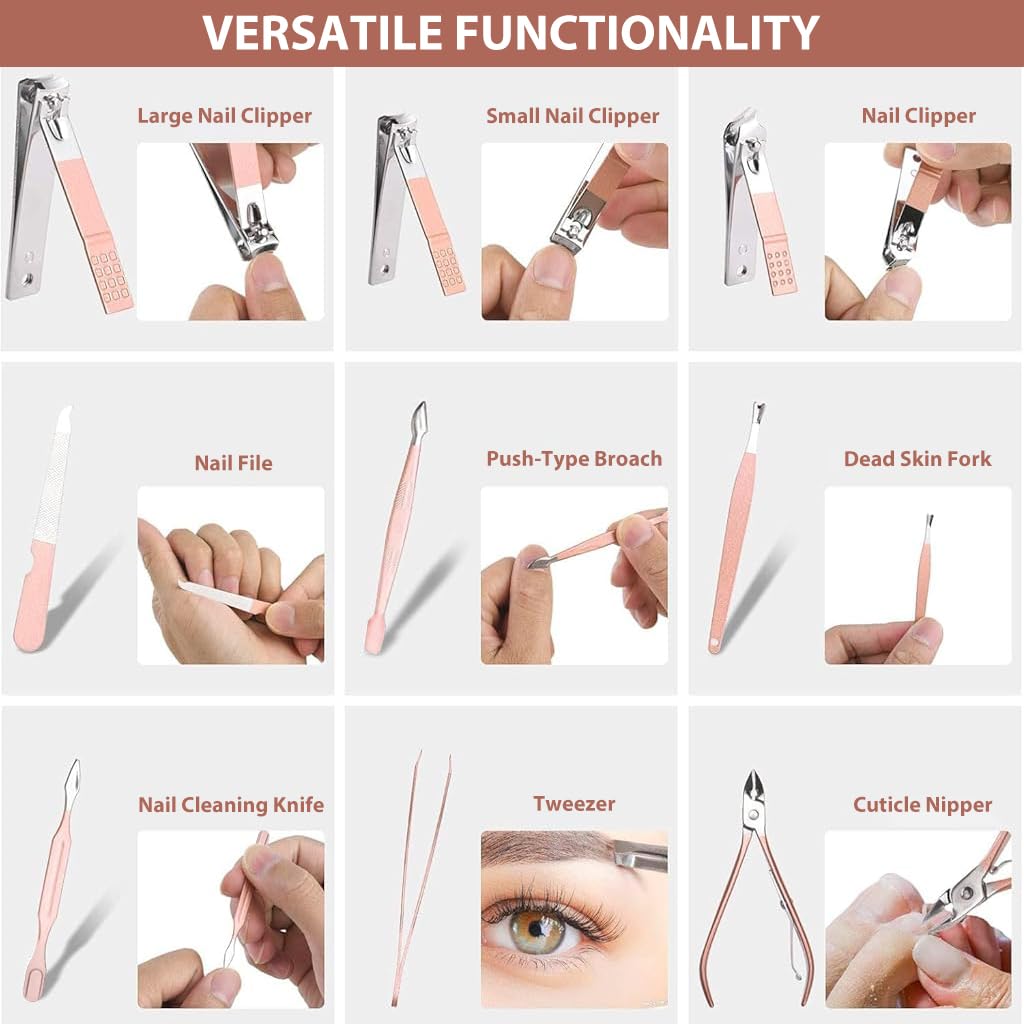 ZIBUYU Nail Clippers, 18 pcs