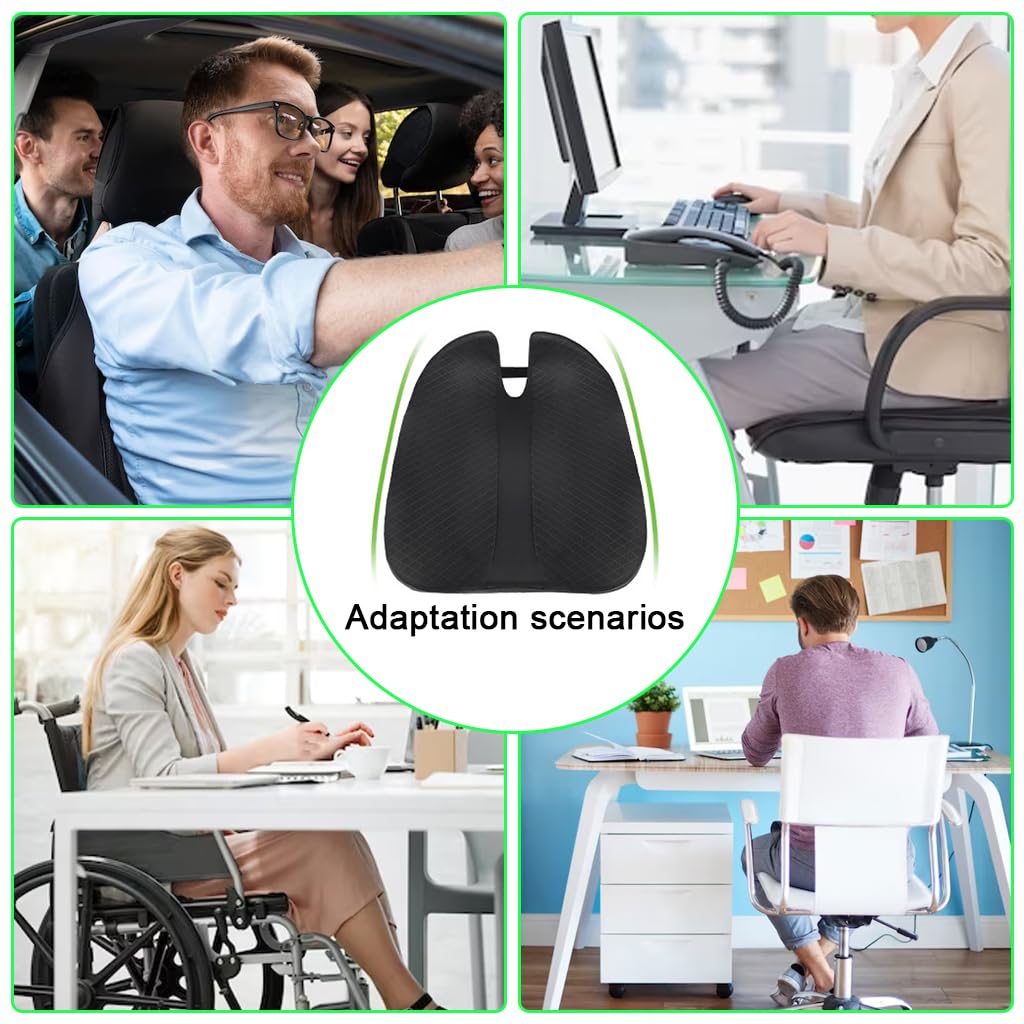 STHIRA® Chair Cushions for Sitting, Car Seat Cushions, Lower Back Pain Relief Memory Foam Car Seat Cushion for Chair Pad, Breathable Chair Cushion Car Seat Driver Seat Pad for Car Seat Office Chair Wheelchair