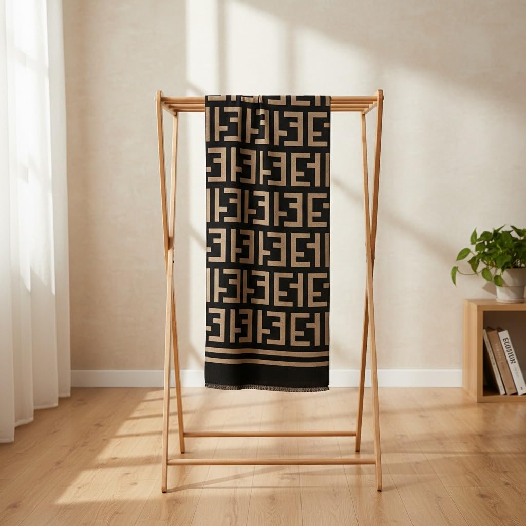 Zibuyu Scarf for Women 65x185cm with Double Sided Soft Cotton Design | Warm All Season Shawl