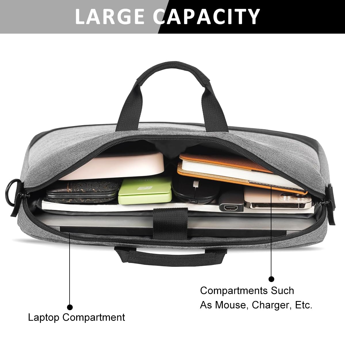 ZORBES Laptop Sleeve Bag for 15–16.1 inch Laptops with Detachable Strap and Padded Protection