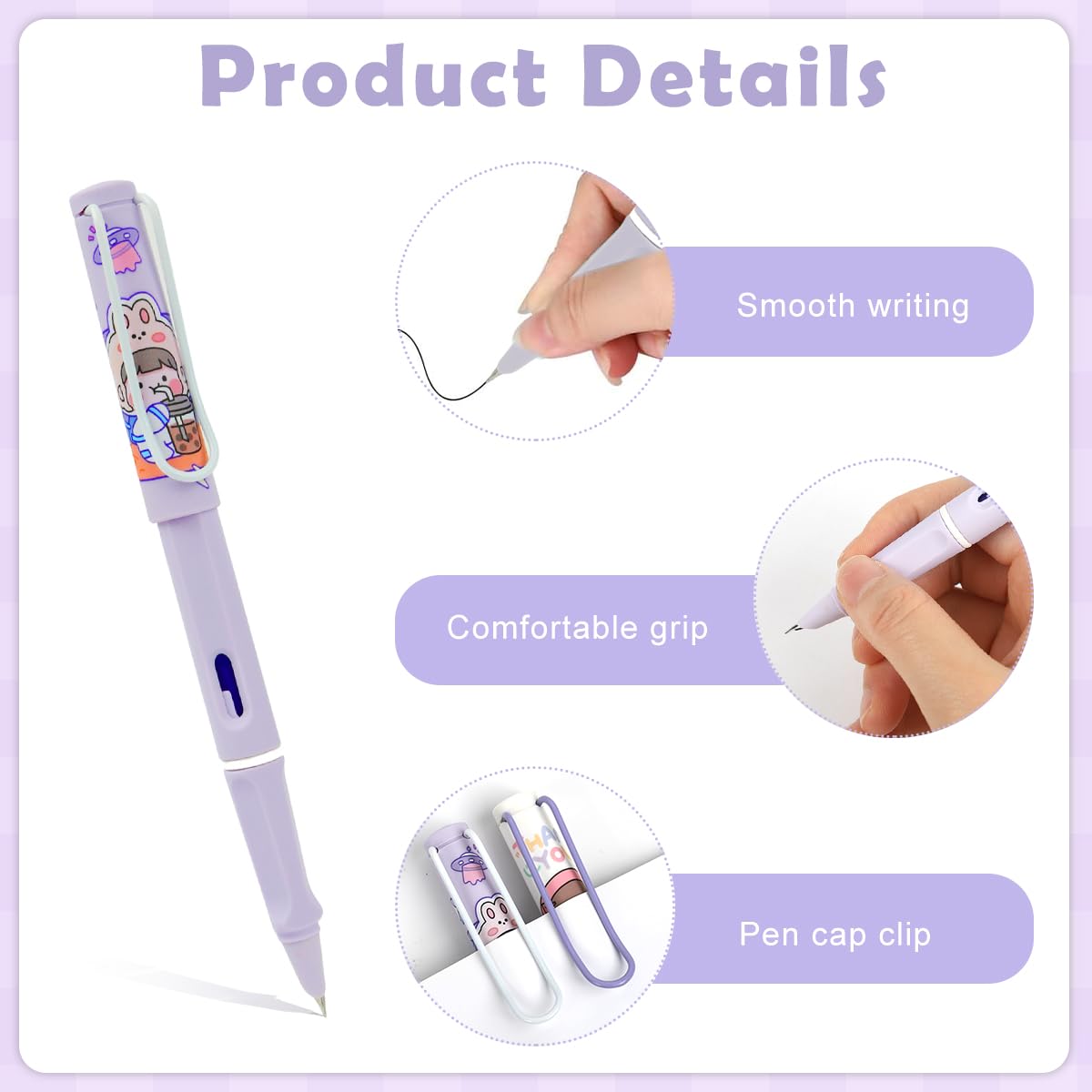 Climberty Fountain Pen for Students with 0.38mm Tip and Erasable Blue Ink | Refillable Writing Kit for School and Office