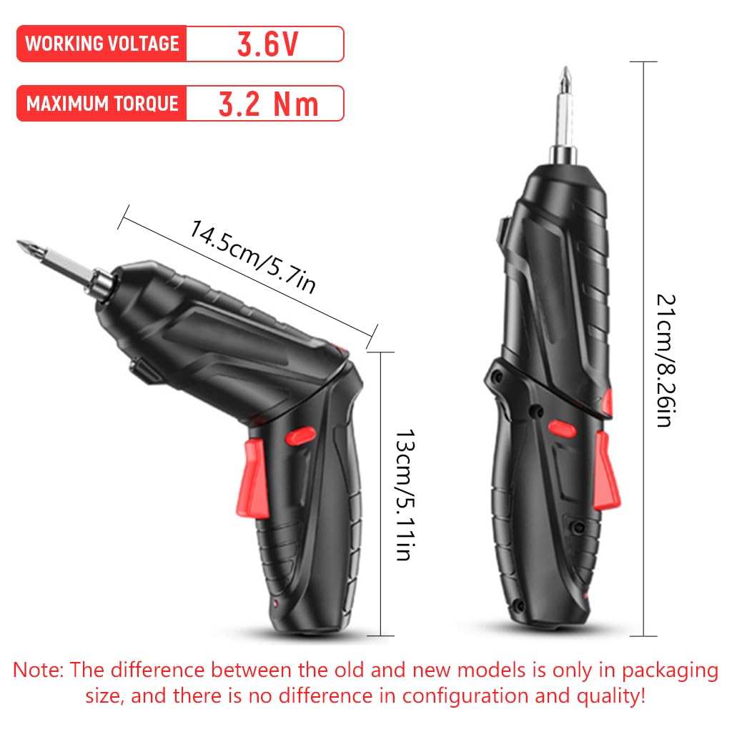 Serplex Electric Screwdriver Set 47 Pcs for Home Projects with Swivel Handle and LED Light