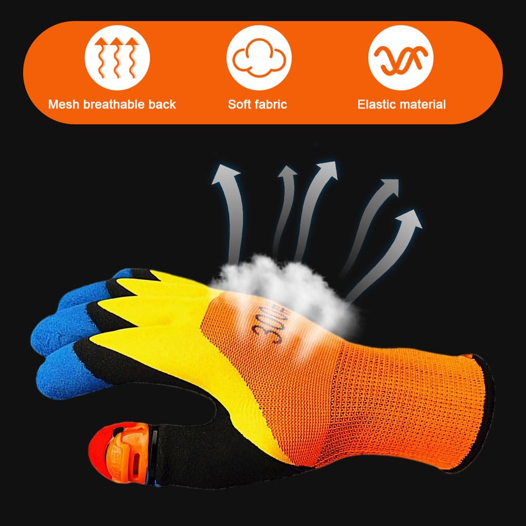 Zibuyu Gardening Gloves for Harvesting with Integrated Thumb Cutter and Non Slip Grip | Cut Resistant Protective Fit