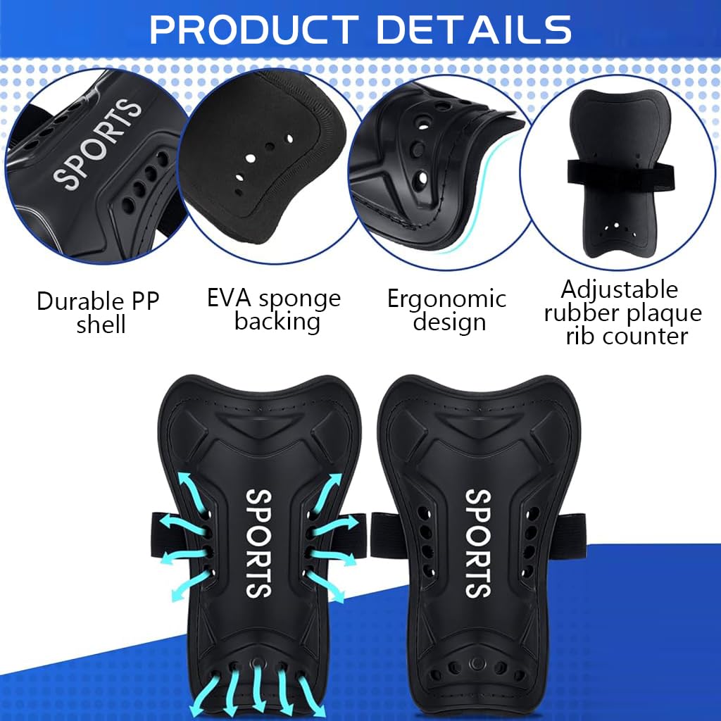 Proberos® Soccer Shin Guards and Socks for Toddler Kids Youth, Lightweight Soccer Shin Pads Protective Soccer Gear for 5-10 Years Old Children