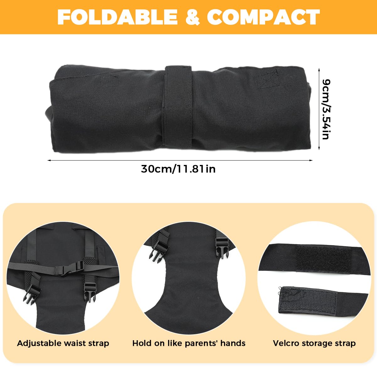 SNOWIE SOFT Baby Wrap Harness for Chairs with Quick Release Buckles and Soft Fabric | Adjustable Infant Safety Seat Belt for 6–12 Month Dining and Travel