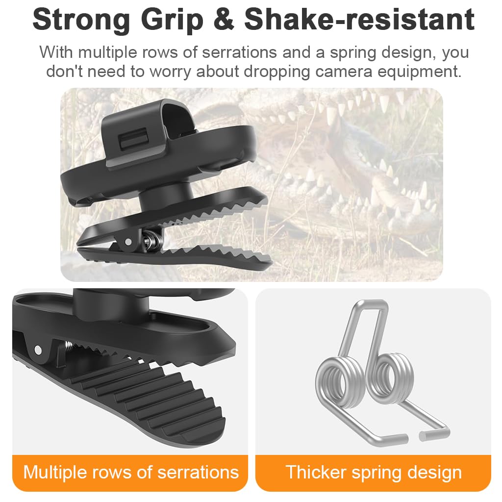 ZORBES Camera Backpack Clip for Insta360 Go 3s featuring 360° rotation and secure quick release mount