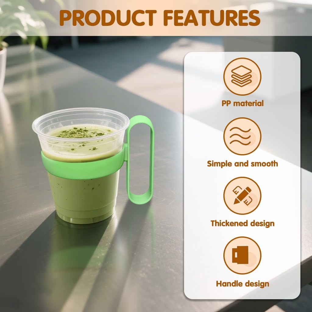 Silicone Cup Rings for Paper Cups featuring Loop Handles and 2.6 in Non Slip Grip | 10 Pcs