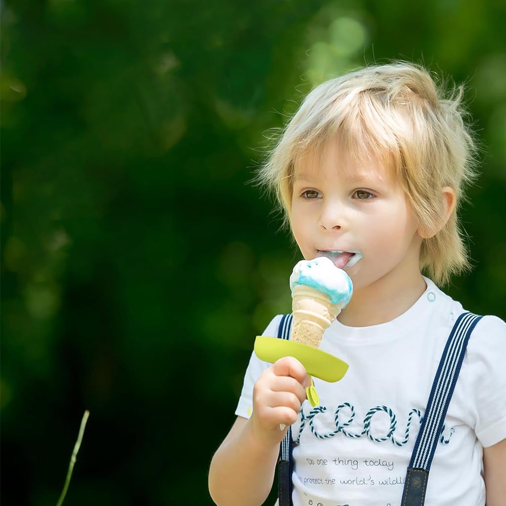 HASTHIP Silicone Popsicle Drip Catcher for Ice Cream Cones | 2 in 1 Food Grade Holder Pack of 4
