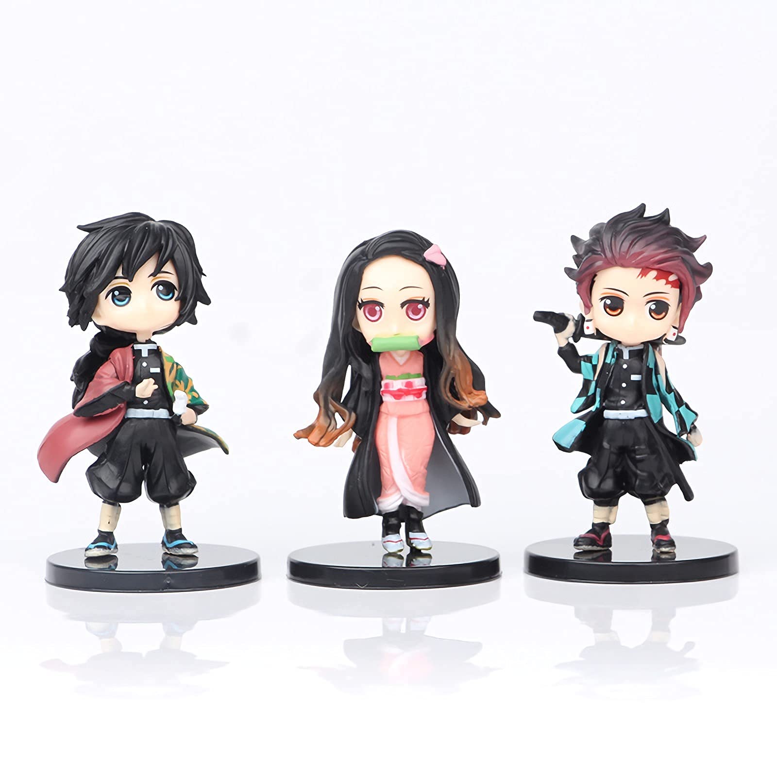 HASTHIP Demon Slayer Action Figures Set with 6 Characters 2.5–2.9 in | Non Toxic Plastic Toys