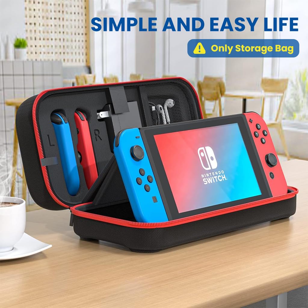 ZORBES Switch Storage Bag for Travel with 20 Game Slots featuring EVA Hard Shell Protection