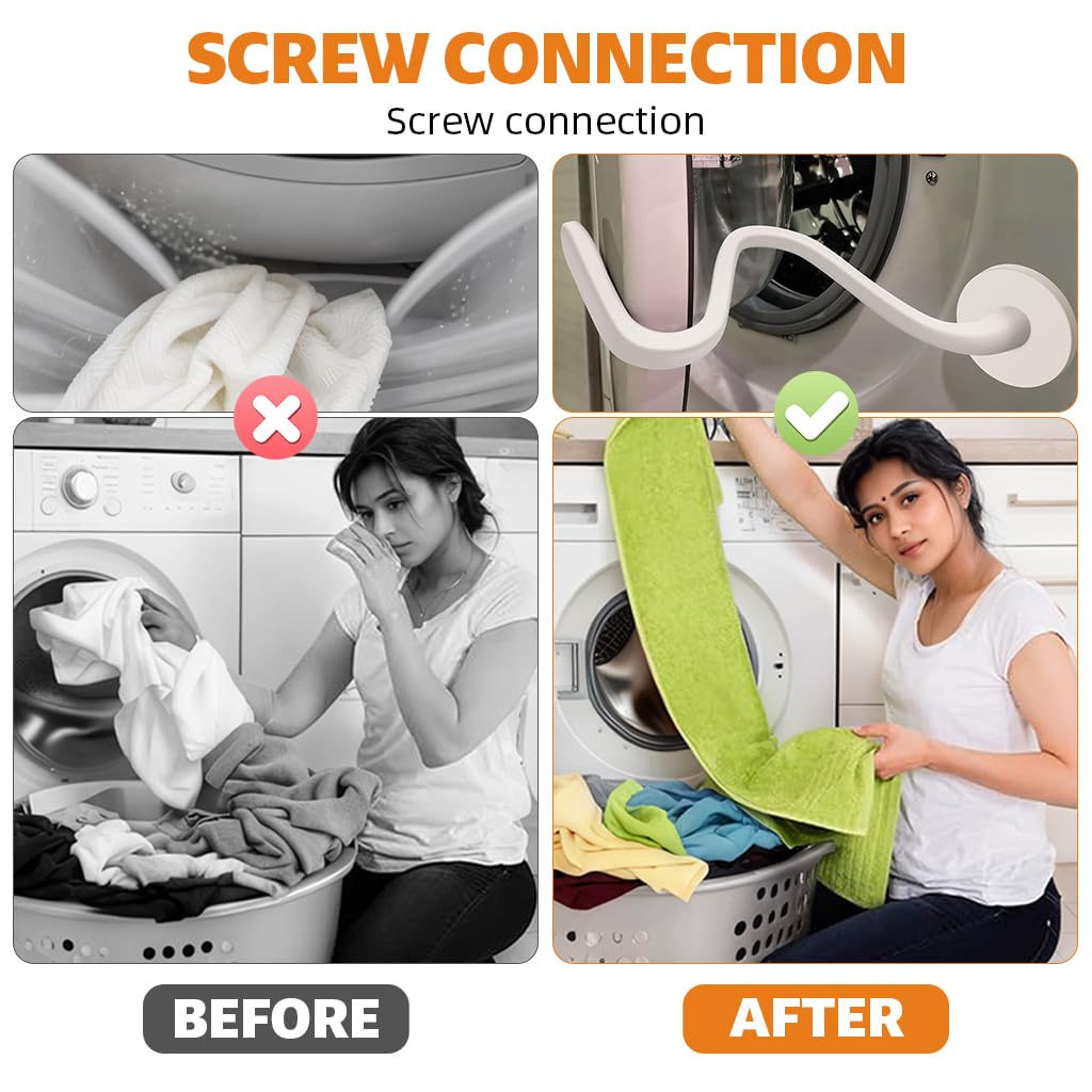 Supvox Flexible Magnetic Door Stay Prop for Front Loading Washing Machines 16.93 in | Metal and Rubber Construction