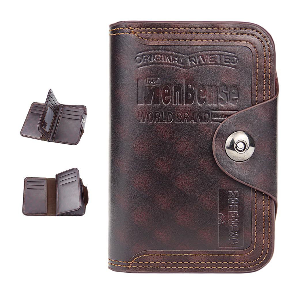 GUSTAVE Leather Wallet for Men with RFID Blocking featuring 10 Card Slots and Cash Binder