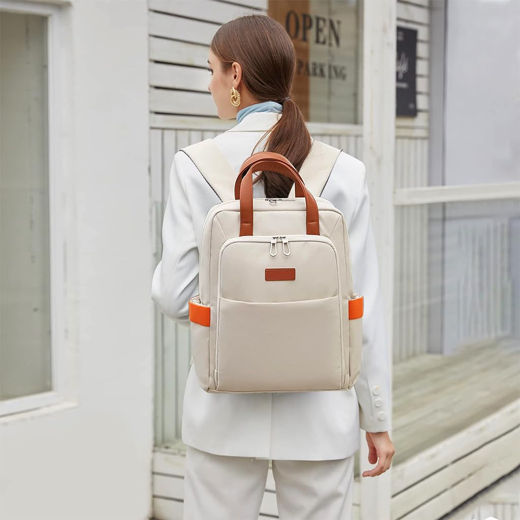 PALAY Laptop Backpack for Women Fashion Casual Backpack 15.6 inches Laptop Backpack with Handle Double Layer Waterproof Oxford Cloth Travel Backpack Office Laptop Bag, 30x12x41cm
