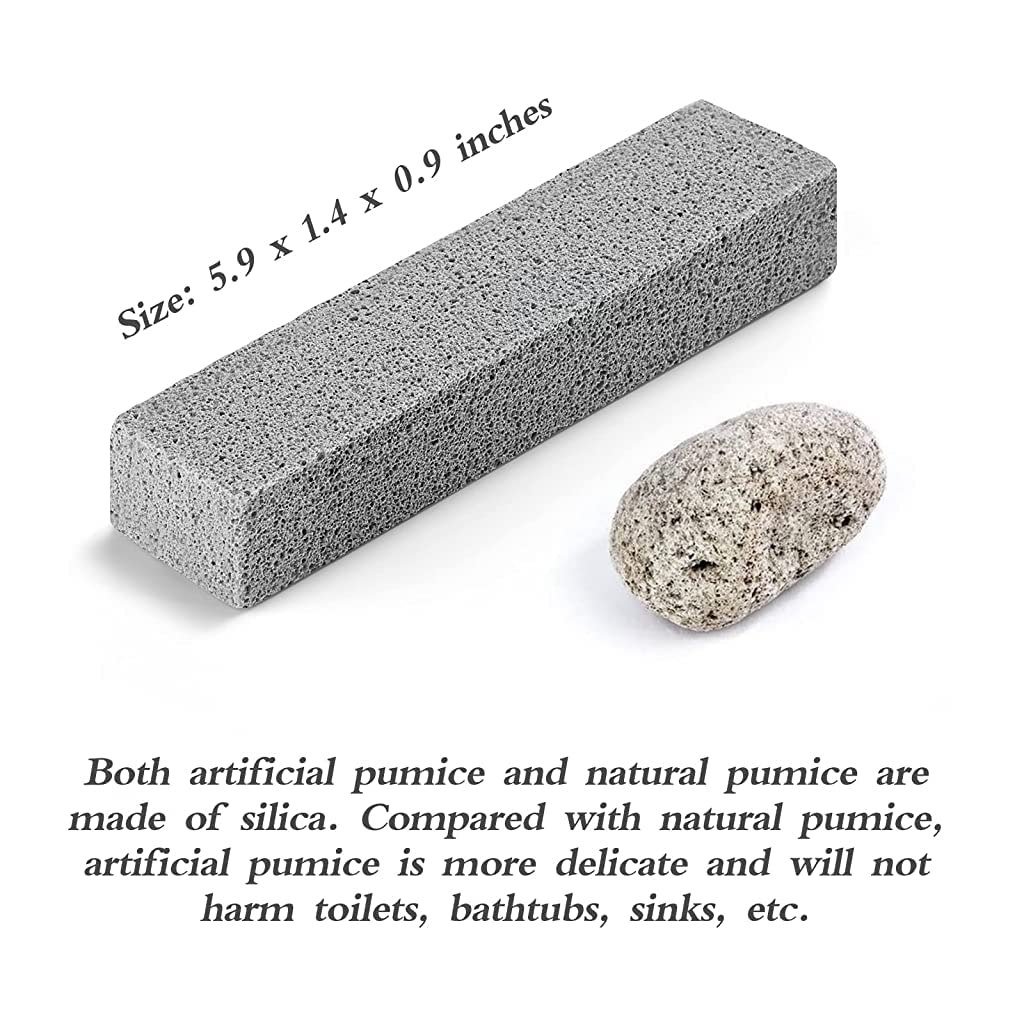 ELEPHANTBOAT Pumice Stone for Kitchen Bathroom and Toilet Cleaning with Textured Surface | 2 pcs 15×3.5×2.5 cm Silicon Dioxide Block