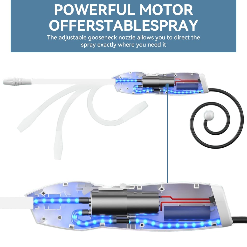 HASTHIP Electric Spray Bottle for Gardening and Cleaning with 2L Capacity | Flexible Gooseneck Nozzle and Adjustable Spray Modes