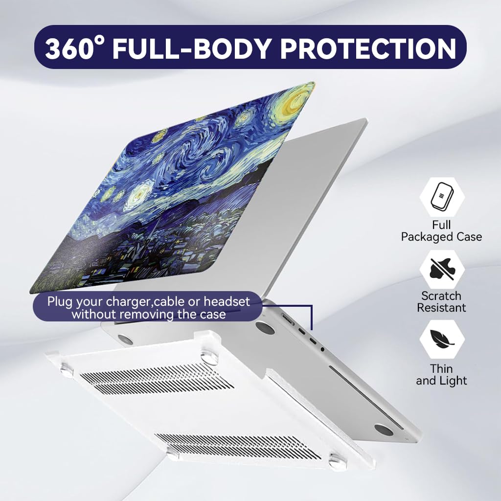 ZORBES Laptop Case Cover for MacBook Air 13.6 Inch A3240 with Ventilated PC Shell | Includes Matching Keyboard Protector