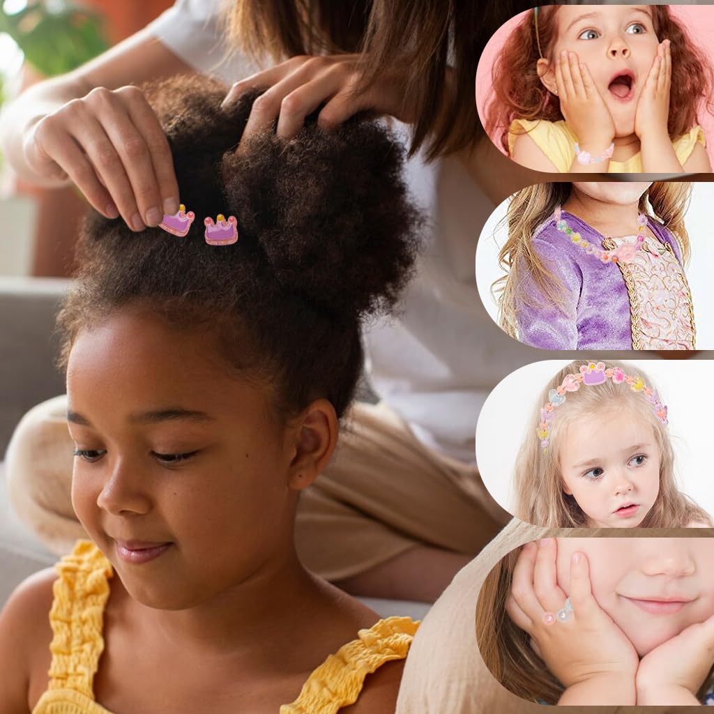 SANNIDHI Beads for Bracelet Making with 540 Acrylic Pieces and 10m Elastic Line | DIY Jewelry Set for Kids and Girls