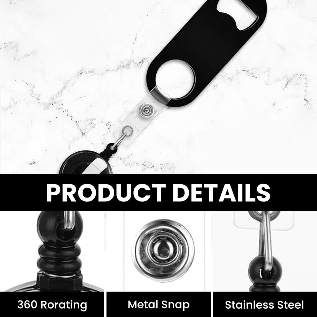 Supvox Bottle Openers for Travel and Camping with Telescopic Design and Belt Clip | Pack of 4 Stainless Steel