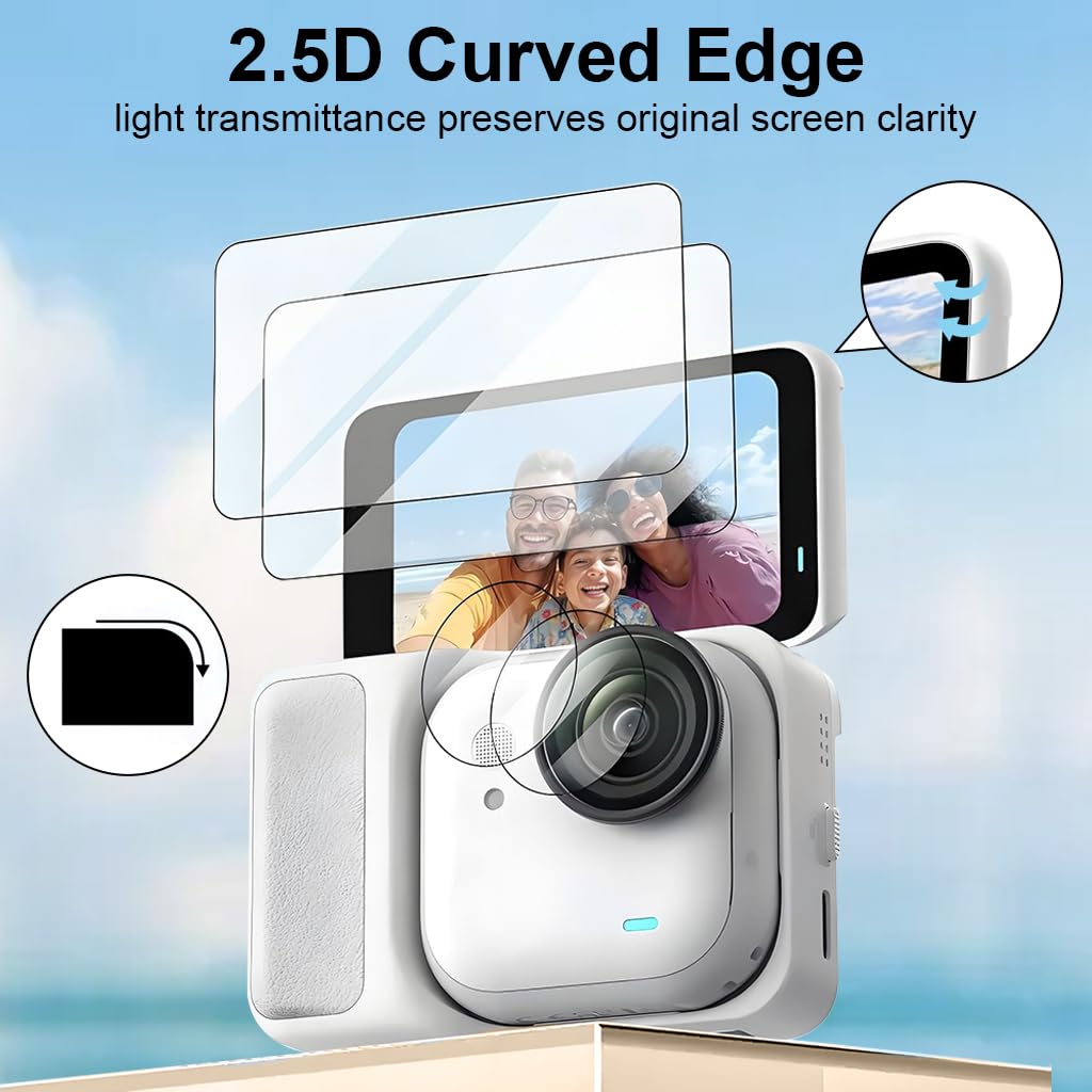 ZORBES Screen Protectors for Insta360 GO Ultra with 4PCS Tempered Glass & Oleophobic Coating
