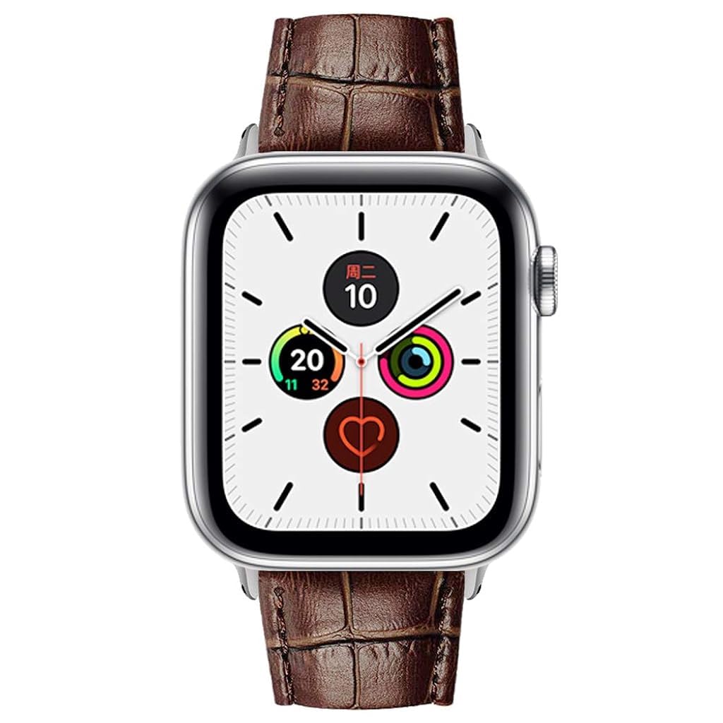 ZORBES Leather Watch Strap for Apple Watch 42 44 45 49mm with Adjustable Buckle | PU Leather Band for Men and Women