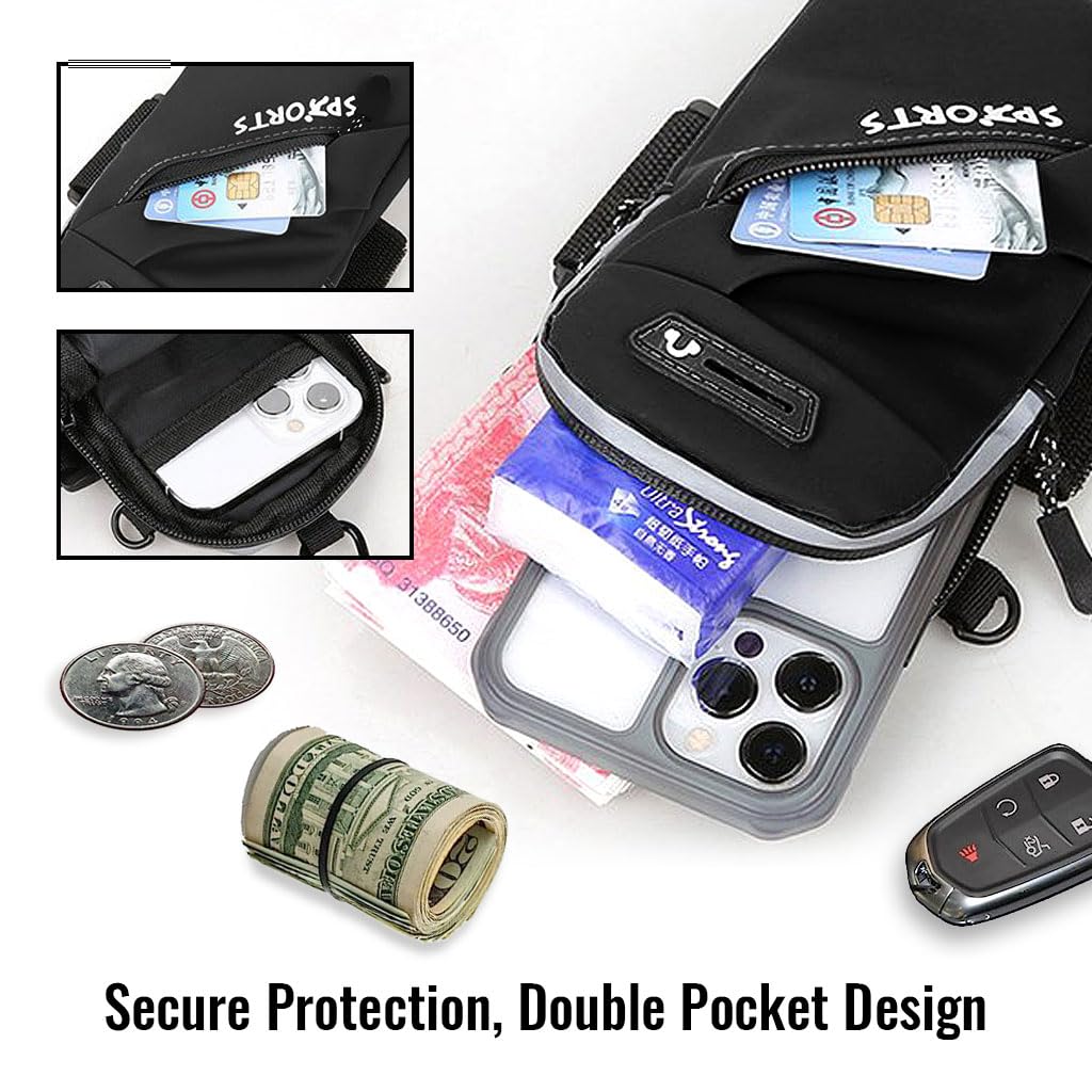 Optifit Armband Phone Bag for Running with Detachable Strap and Waterproof Design | Fits 6.5 in Phones