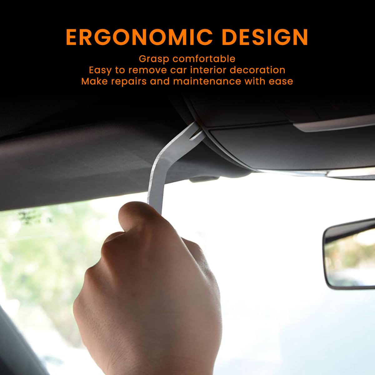 STHIRA Panel Removal Tools Set for Car Trim and Stereo with 6Pcs Dual Head Stainless Steel