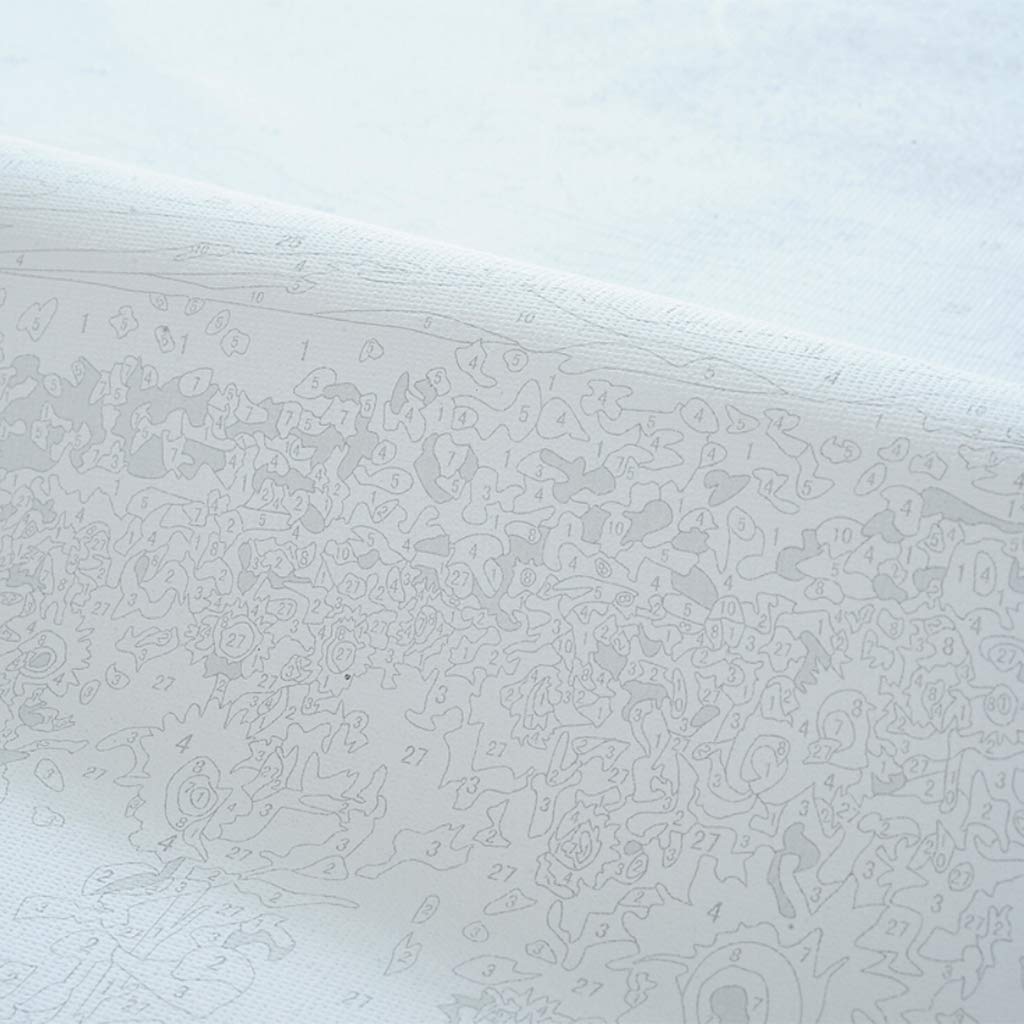 HASTHIP DIY Digital Painting by Numbers Kit for Home Décor with Linen Canvas 3 PCS | Mediterranean Style Art