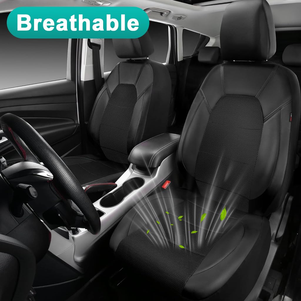 STHIRA Car Seat Covers for Sedans Trucks and SUVs with 9 Piece Set | Featuring Breathable Mesh and Invisible Zipper Design